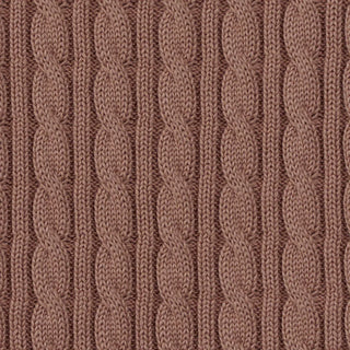 Classic Cable Knit Baby Sweater in Mocha