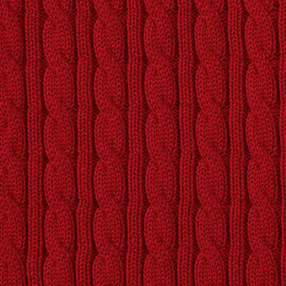 Classic Cable Knit Baby Sweater in Red Xmas