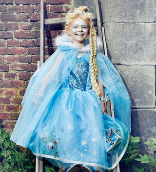 Ice Queen Costume Dress - Carnival & Festive Use (3 Sizes) Dress up Girls, Princesses Speedy Monkey LLC Size: 3-4 years