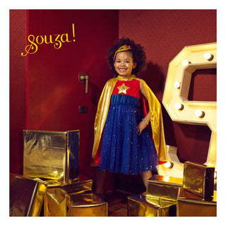 Superhero Girl Costume for Kids - Carnival & Festive Use (2 Sizes) Dress up Girls Speedy Monkey LLC Size: 3-4 years