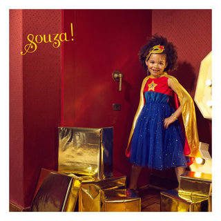 Superhero Girl Costume for Kids - Carnival & Festive Use (2 Sizes) Dress up Girls Speedy Monkey LLC Size: 3-4 years