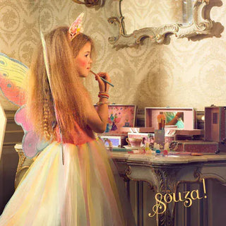 Valerie Fairy Costume Dress and Wings Set (Multicolor) - Role-Play for Children (2 Sizes) Dress up Girls, Fairies Speedy Monkey LLC Size: 3-4 years