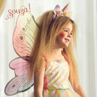 Valerie Fairy Costume Dress and Wings Set (Multicolor) - Role-Play for Children (2 Sizes) Dress up Girls, Fairies Speedy Monkey LLC Size: 3-4 years