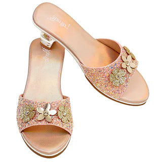 Slipper High-Heel Clarisse (Gold Peach) Costume Accessory for Kids Speedy Monkey LLC Size: Size 8-9
