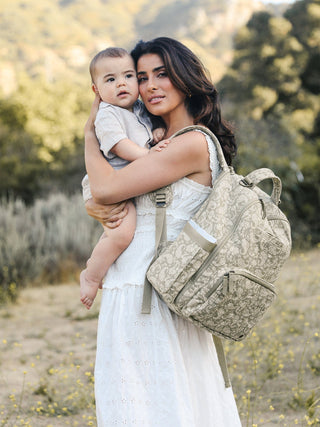 Sazan + JuJuBe Classic Diaper Backpack - Paisley Floral Classic Backpack JuJuBe