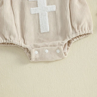 Football Embroidery Bodysuit Set RYAN AND REMI Color: Brown Kid Size: 0-3M