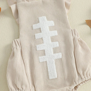Football Embroidery Bodysuit Set RYAN AND REMI Color: Brown Kid Size: 0-3M