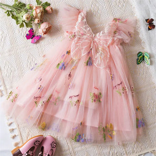 Floral Butterfly Tulle Dress RYAN AND REMI Color: B Kid Size: 9-12M