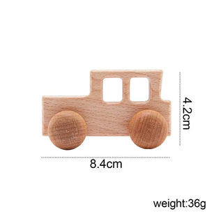 Montessori Educational Smooth Maple Wood Toy Cars RYAN AND REMI Color: Q