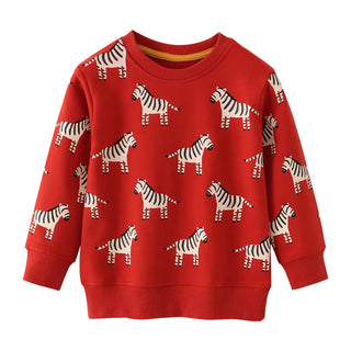 Printed Long Sleeve Sweater RYAN AND REMI Color: Red Kid Size: 2T