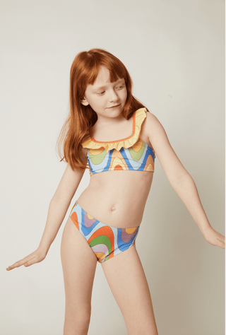 Groovy Ruffle Bikini Swimwear Mon Coeur Size: 01Y Color: Colorwave