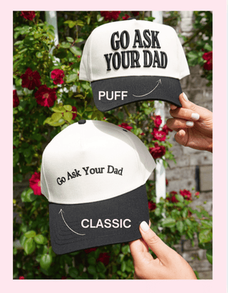 Go Ask Your Dad. Vintage Trucker Hat Hat KenzKustomz Color: Black - Classic