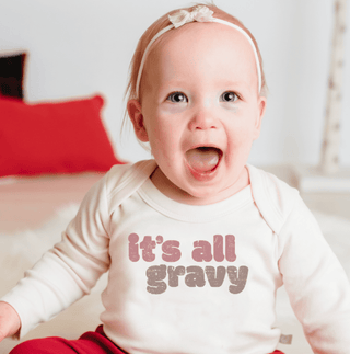 graphic bodysuit | all gravy (long sleeve)bodysuitsFinn + EmmaColor: DefaultSize: 0-3M