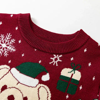 Knitted Teddy Bear Christmas Sweater