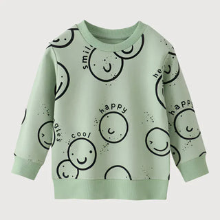 Printed Long Sleeve Sweater RYAN AND REMI Color: Green Kid Size: 2T