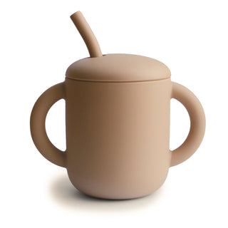 Silicone Training Cup + StrawSippy CupsMushieColor: Natural