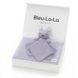 Blanket and Lovey Security Blanket Organic Cotton Gift Set Bleu La La Color: Bunny - Lavender
