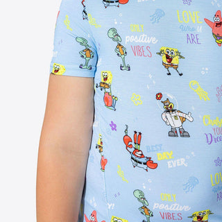 Sponge Bob SquarePants Bamboo Short Sleeve Pajama Set - Blue Pajamas
