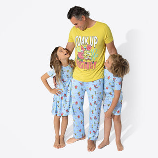 Sponge Bob SquarePants Bamboo Short Sleeve Pajama Set - Blue Pajamas