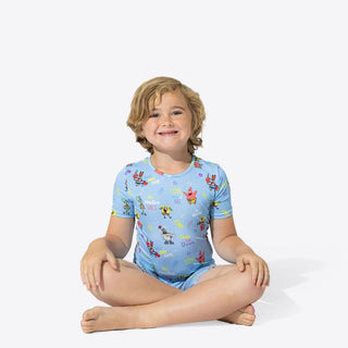 Sponge Bob SquarePants Bamboo Short Sleeve Pajama Set - Blue Pajamas