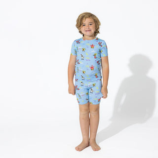 Sponge Bob SquarePants Bamboo Short Sleeve Pajama Set - Blue Pajamas