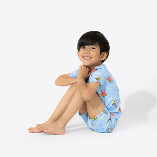 Sponge Bob SquarePants Bamboo Short Sleeve Pajama Set - Blue Pajamas