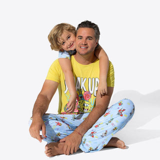 Sponge Bob SquarePants Bamboo Short Sleeve Pajama Set - Blue Pajamas