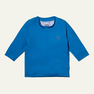 French Blue Baby Rashguard Swimsuit Mon Coeur Size: 03-06M Color: French Blue