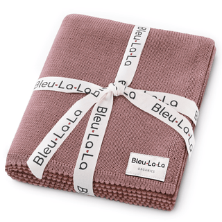 100% Cotton Organic Luxe Baby Blanket Bleu La La Color: Sugar Plum