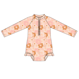 Blush Meadow Long Sleeve SwimsuitSweet P Baby Co.Size: 6-12M