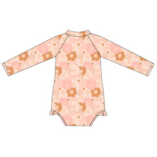 Blush Meadow Long Sleeve SwimsuitSweet P Baby Co.Size: 6-12M