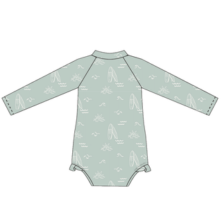 Sage Surfer Long Sleeve Swimsuit Sweet P Baby Co. Size: 6-12M