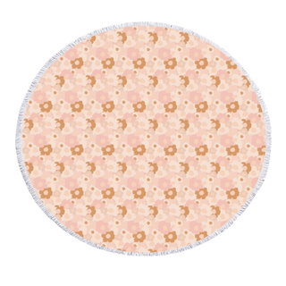 Blush Meadow Round Beach Towel BlanketSweet P Baby Co.