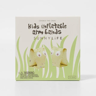 Kids Inflatable Arm Bands - Light Khaki Cookie the Croc Pool & Spa Accessories Sunny Life