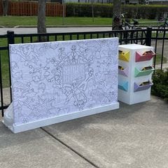 Super Hero Coloring Table Cover Posters Creative Crayons Workshop Style: Non-personalized Images Only