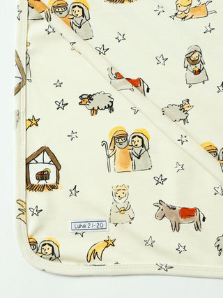 Away in a Manger Swaddle Cotton Blankets Holy Pals Size: Swaddle