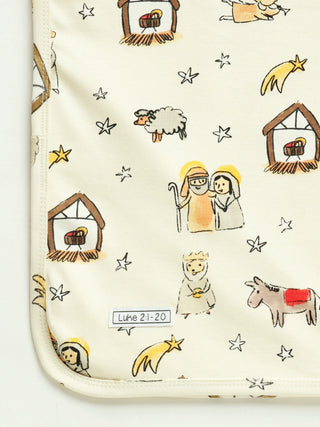 Away in a Manger Swaddle Cotton Blankets Holy Pals Size: Swaddle