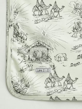 O Little Town of Bethlehem Swaddle Cotton Blankets Holy Pals Size: Swaddle