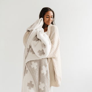 Double-Layer Bamboni® Throw Blankets Saranoni Color: Mudcloth Double Layer