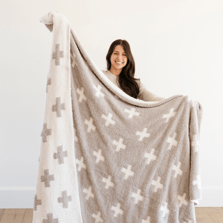 Double-Layer Bamboni® Xl Blankets Saranoni Color: Swiss Cross Double Layer