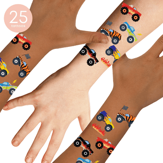 Monster Truck Variety Temporary Tattoos Set Party Tats Flash Tattoos