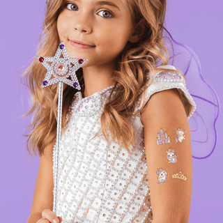 Unicorn Princess Variety Temporary Tattoos Set Party Tats Flash Tattoos