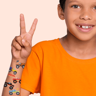 Monster Truck Variety Temporary Tattoos Set Party Tats Flash Tattoos
