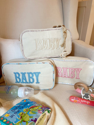 Baby - Large Canvas Bag Travel Bag KenzKustomz Color: Pink