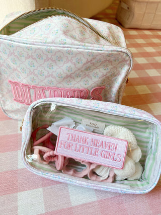 Thank Heaven - Medium Clear Bag Travel Bag KenzKustomz Color: Pink