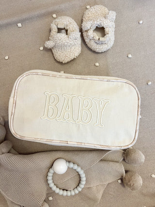 Baby - Large Canvas Bag Travel Bag KenzKustomz Color: Tan