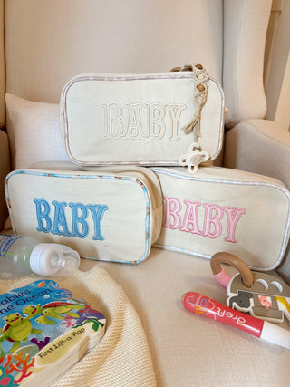 Baby - Large Canvas Bag Travel Bag KenzKustomz Color: Pink
