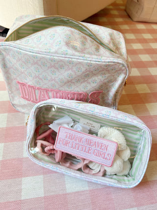 Thank Heaven - Medium Clear Bag Travel Bag KenzKustomz Color: Pink