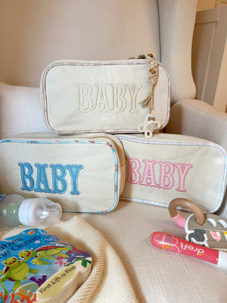 Baby - Large Canvas Bag Travel Bag KenzKustomz Color: Pink