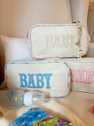 Baby - Large Canvas Bag Travel Bag KenzKustomz Color: Pink